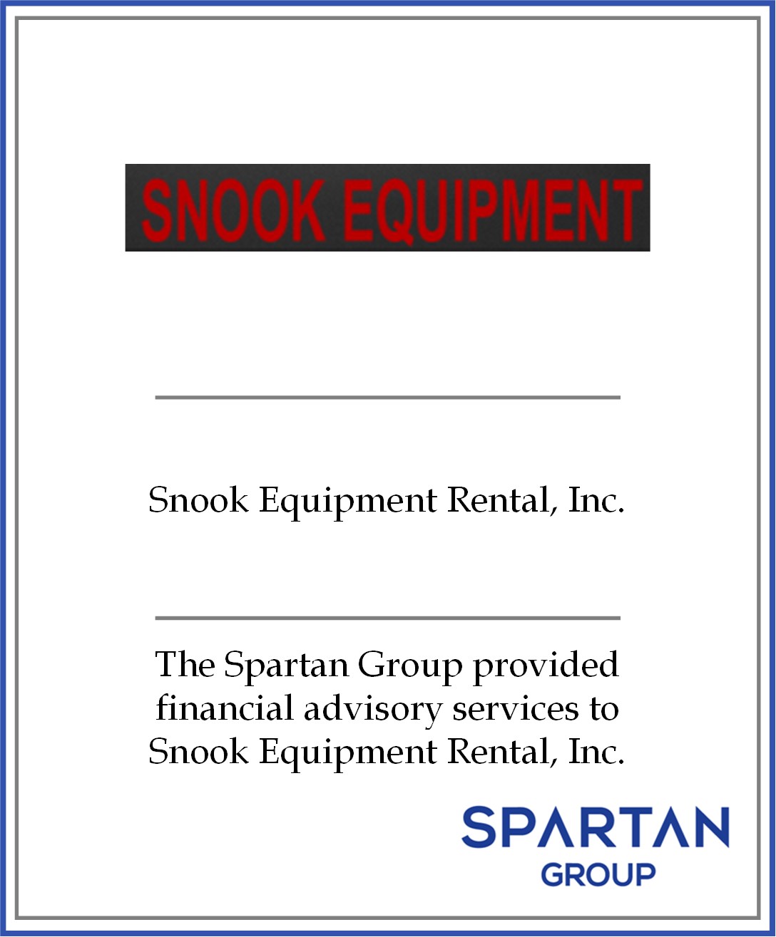 Snook Equipment Rental, Inc.